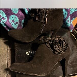 White House Black Market Elegant Black Heeled Boots